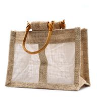 Bolsa de Regalo con Ventana de Yute Puro y Algodón - 2 Ventanas