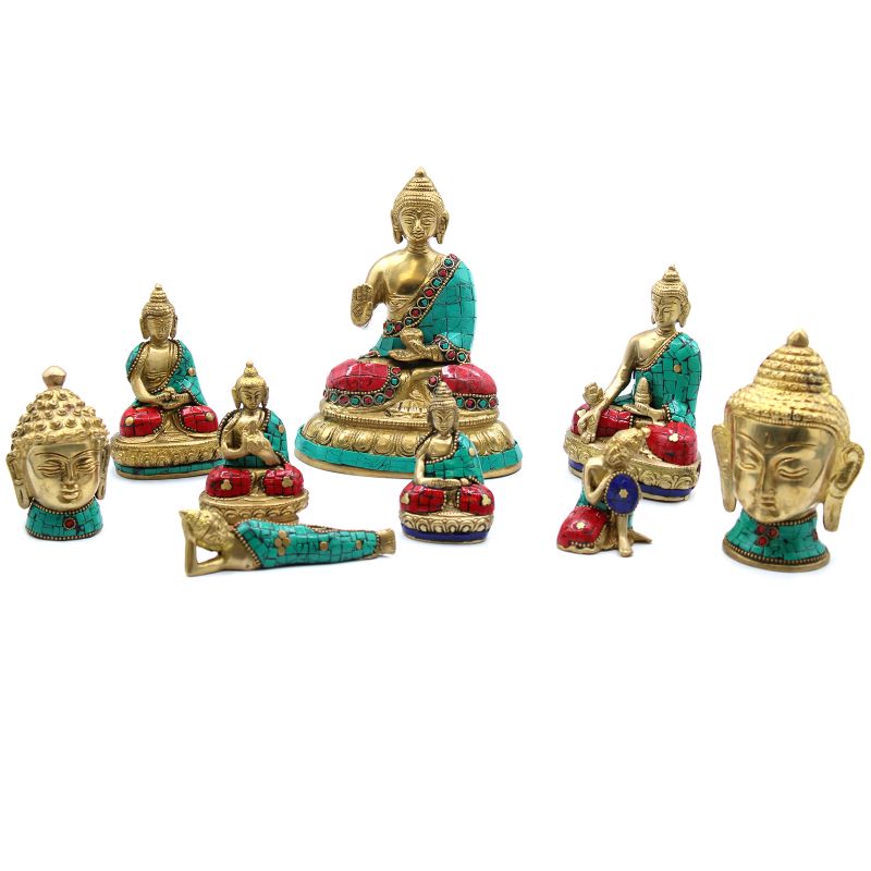 Figura de Buda de Latón - Manos Arriba - 7.5 cm