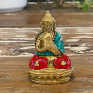Figura de Buda de Latón - Manos Arriba - 7.5 cm
