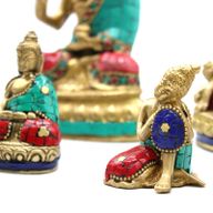 Figura de Buda de Latón - Cabeza Gr- 11.5 cm