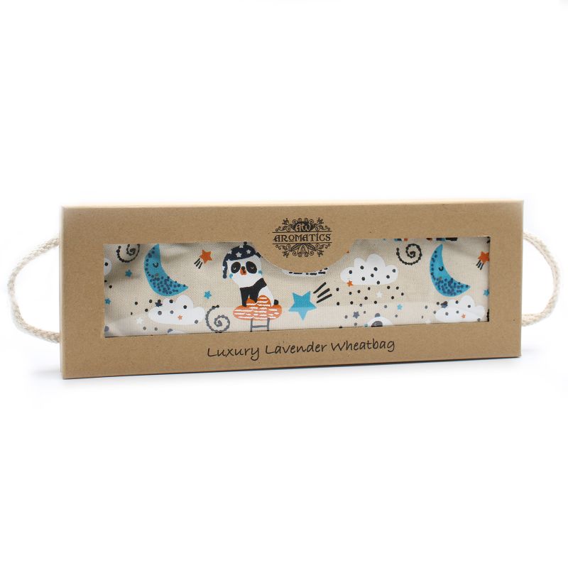 Bolsa de Trigo de Lavanda en Caja de Regalo - Panda Soñoliento