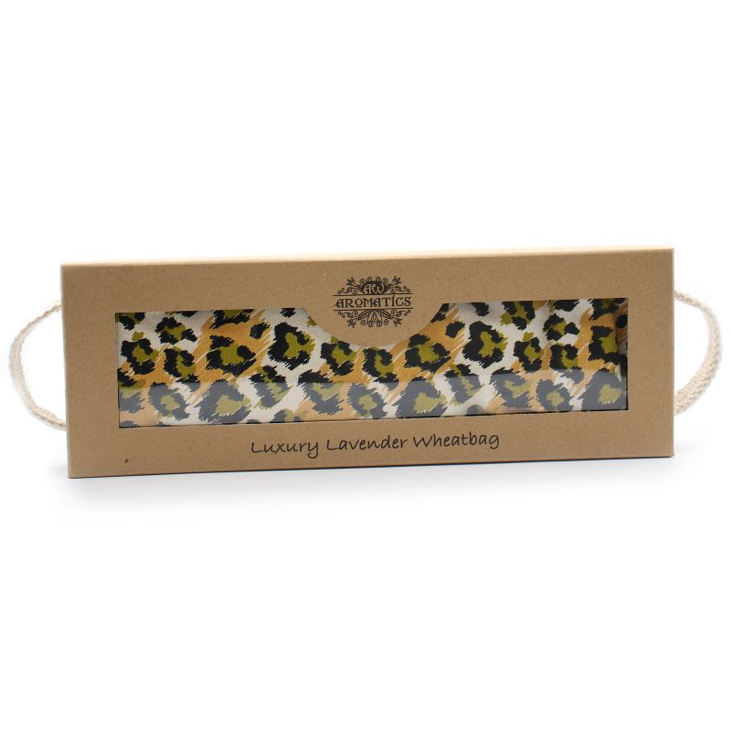 Bolsa de Trigo de Lavanda en Caja de Regalo - Leopardo Nocturno