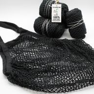 Bolsa de Malla de Algodón Puro - Negro