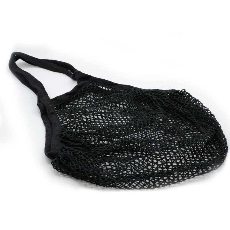 Bolsa de Malla de Algodón Puro - Negro