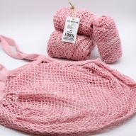 Bolsa de Malla de Algodón Puro - Rosa