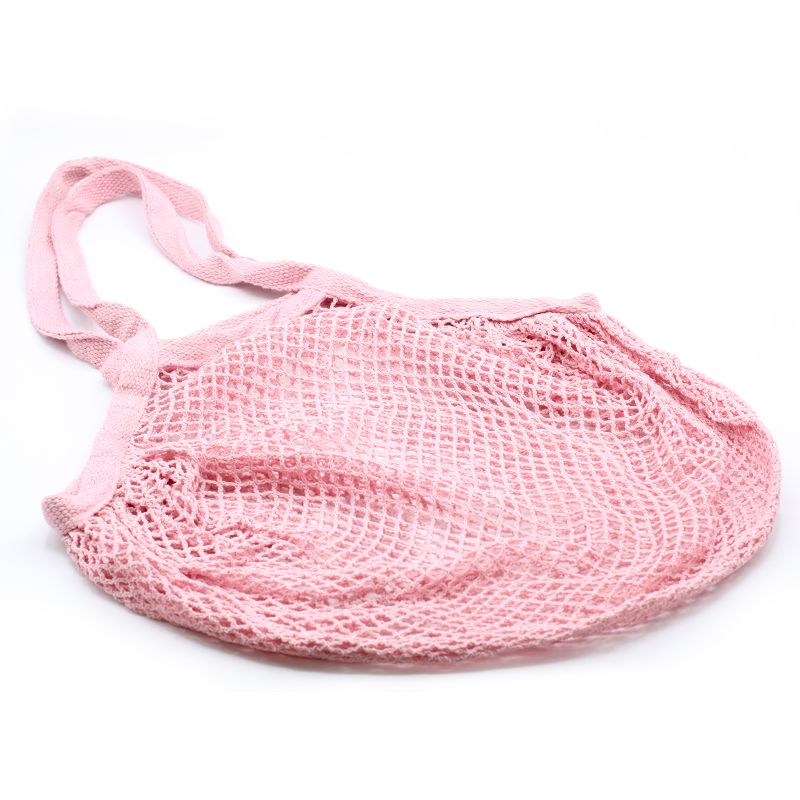 Bolsa de Malla de Algodón Puro - Rosa