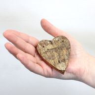 Letra de corteza rústica - "Forma de corazón" (12) - Pequeña 7cm