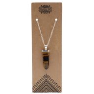 Colgante plano de piedras preciosas - Ojo de tigre