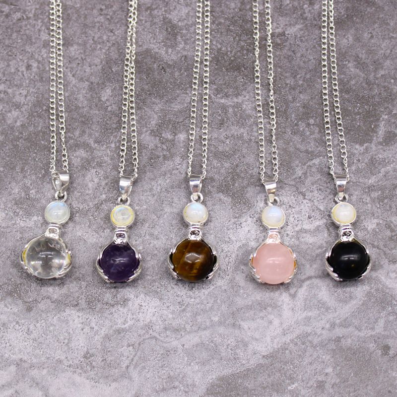 Colgante de Manos Curativas de Piedras Preciosas - Cuarzo Rosa
