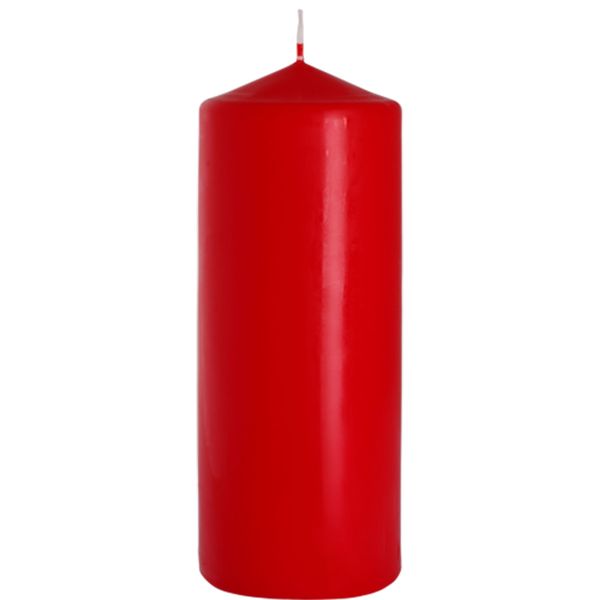 Vela de pilar 80x200mm - Rojo