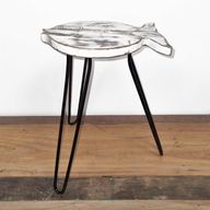 Mesa de Madera de Albasia - Blanqueado