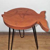 Mesa de Madera de Albasia - Terracota