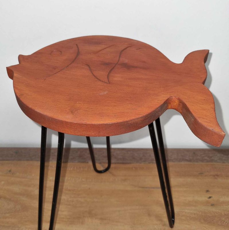Mesa de Madera de Albasia - Terracota