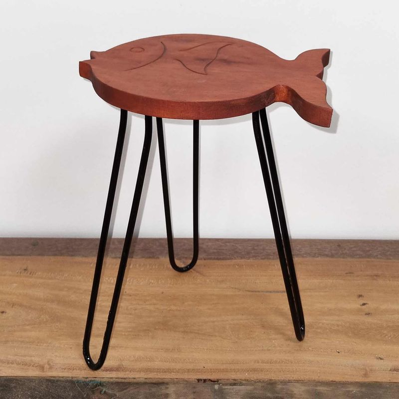 Mesa de Madera de Albasia - Terracota
