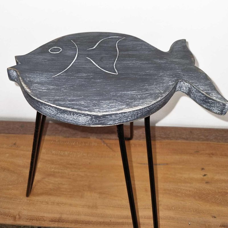 Mesa de Madera de Albasia - Grisáceo
