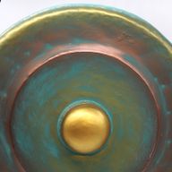 Gong de Meditación Mediano con Soporte - 50cm - Verde