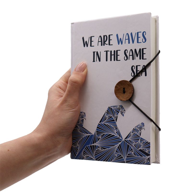 Libreta pequeña con correa - Olas en el mismo mar