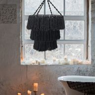 Araña de macramé suave - Negro