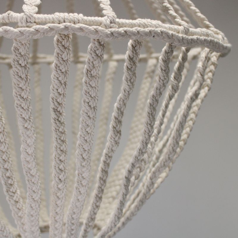 Candelabro de gota grande de macramé - Natural