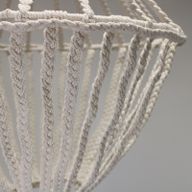 Candelabro de gota grande de macramé - Natural