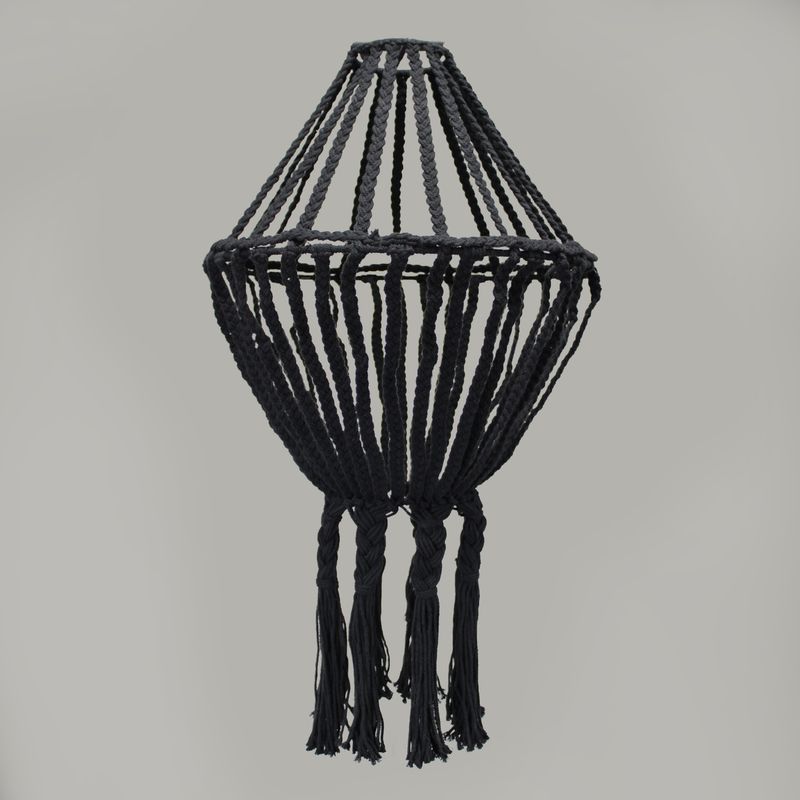Araña grande de macramé - Negro