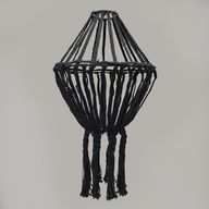 Araña grande de macramé - Negro