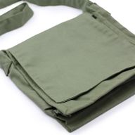 Bolso mensajero de lona de algodón - grafito