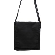 Bolso mensajero de lona de algodón - Negro
