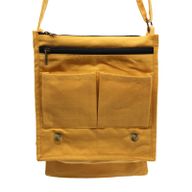 Bolso mensajero de lona de algodón - Amarillo