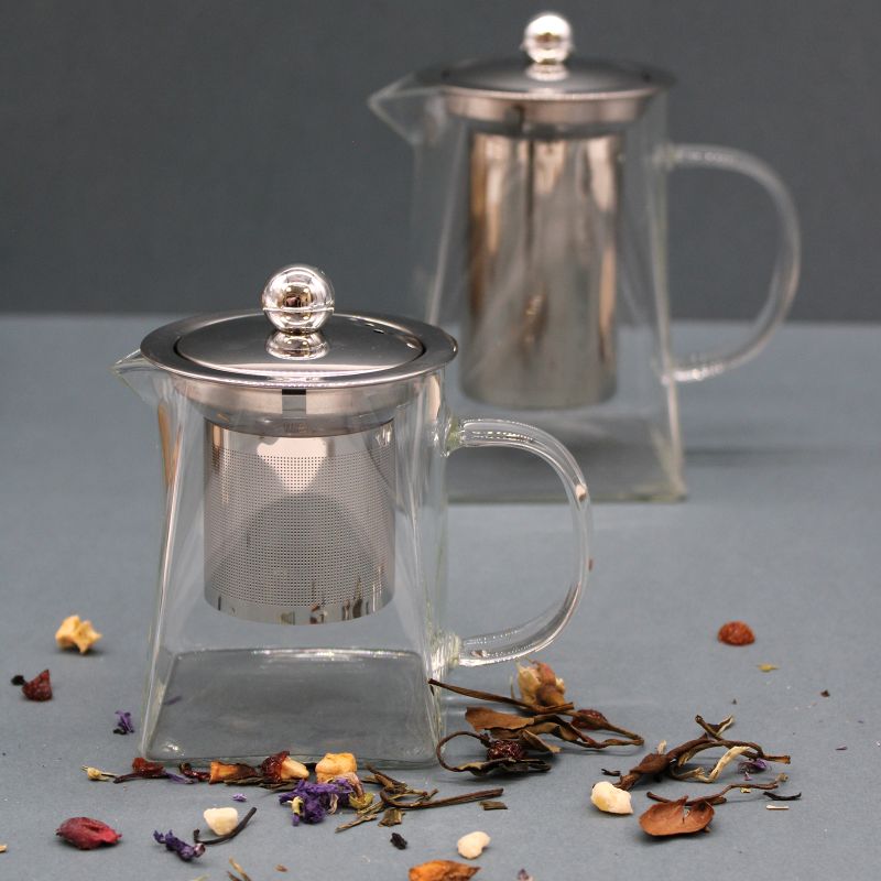 Tetera con infusor de vidrio - Forma de torre - 350ml