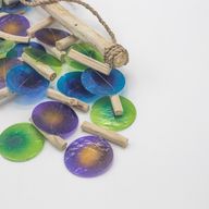 Carillón de madera flotante - Azul