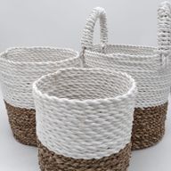 Juego de cestas de algas marinas - Blanco natural