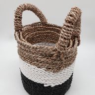 Juego de cestas de algas marinas - Gris oscuro / Blanco / Natural