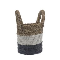 Juego de cestas de algas marinas - Gris oscuro / Blanco / Natural