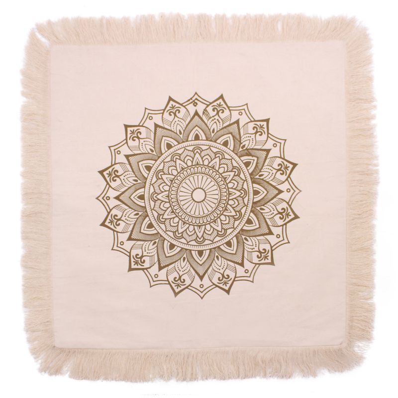 Cojín Lotus Mandala - 60x60cm - bronce