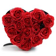 Caja de Regalo - Flor de Jabón 13 Rosas rojo - corazon