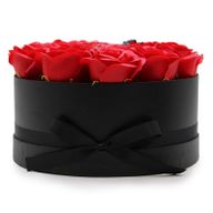 Caja de Regalo - Flor de Jabón 14 Rosas rojo - ronda