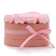 Caja de Regalo - Flor de Jabón 13 Rosas Rosas - corazon