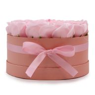 Caja de Regalo - Flor de Jabón  14 Rosas Rosas - ronda