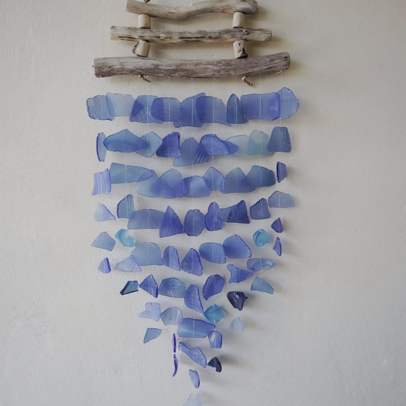 Carrillón de Vidrio Reciclado - Azul