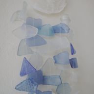 Carillón vidrio reciclado - Azul y Blanco