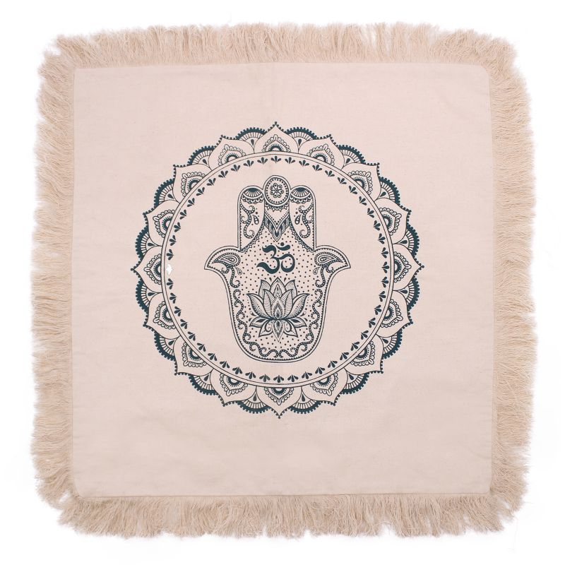 Cojín Hamsa Mandala - 60x60cm - verde