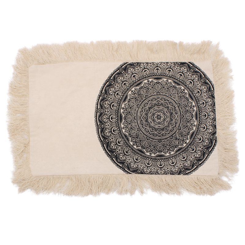 Cojín Mandala Tradicional - 30x50cm - negro