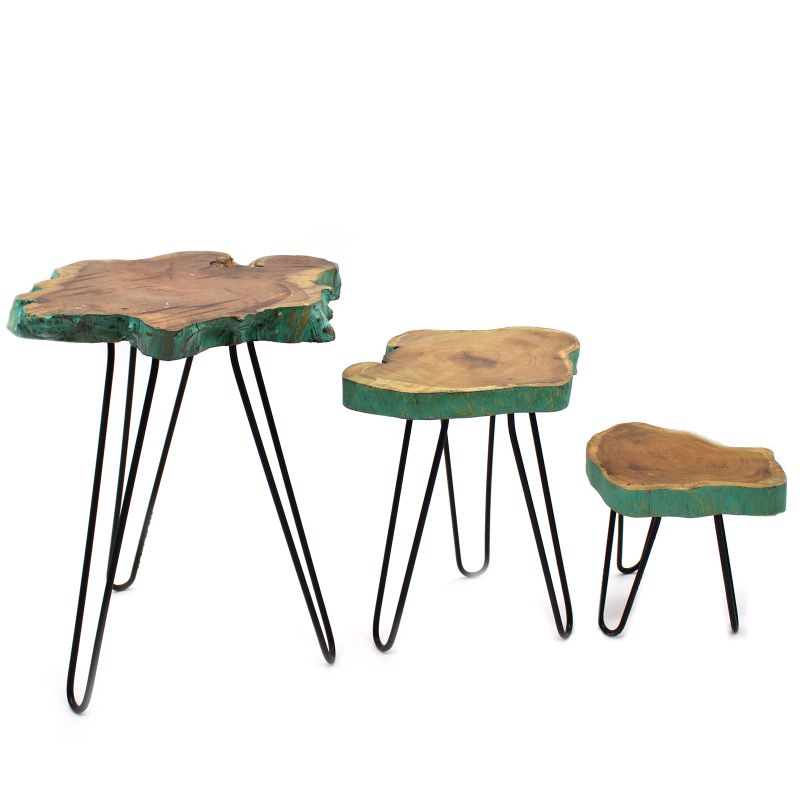 Juego de 3 maceteros de madera Gamell - Greenwash