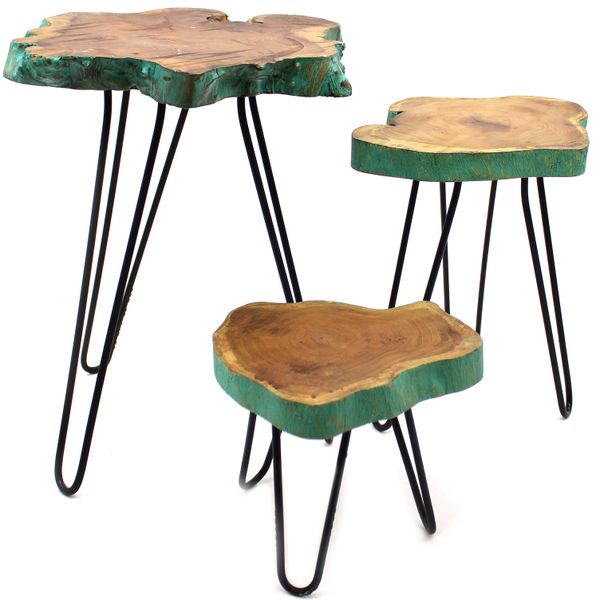 Juego de soporte para plantas de madera