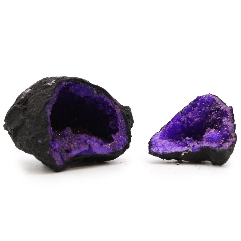 Geodas de calcita coloreada - Piedra Negra - Morado