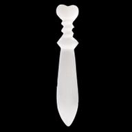 Cuchillo Ritual Selenite Lrg - Espiral (25cm)