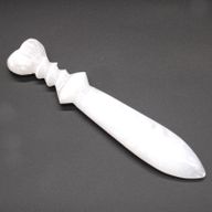Cuchillo Ritual Selenite Lrg - Espiral (25cm)