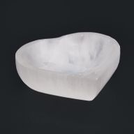 Cuenco de corazón de selenita - 10cm
