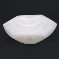 Cuenco hexagonal de selenita - 15cm